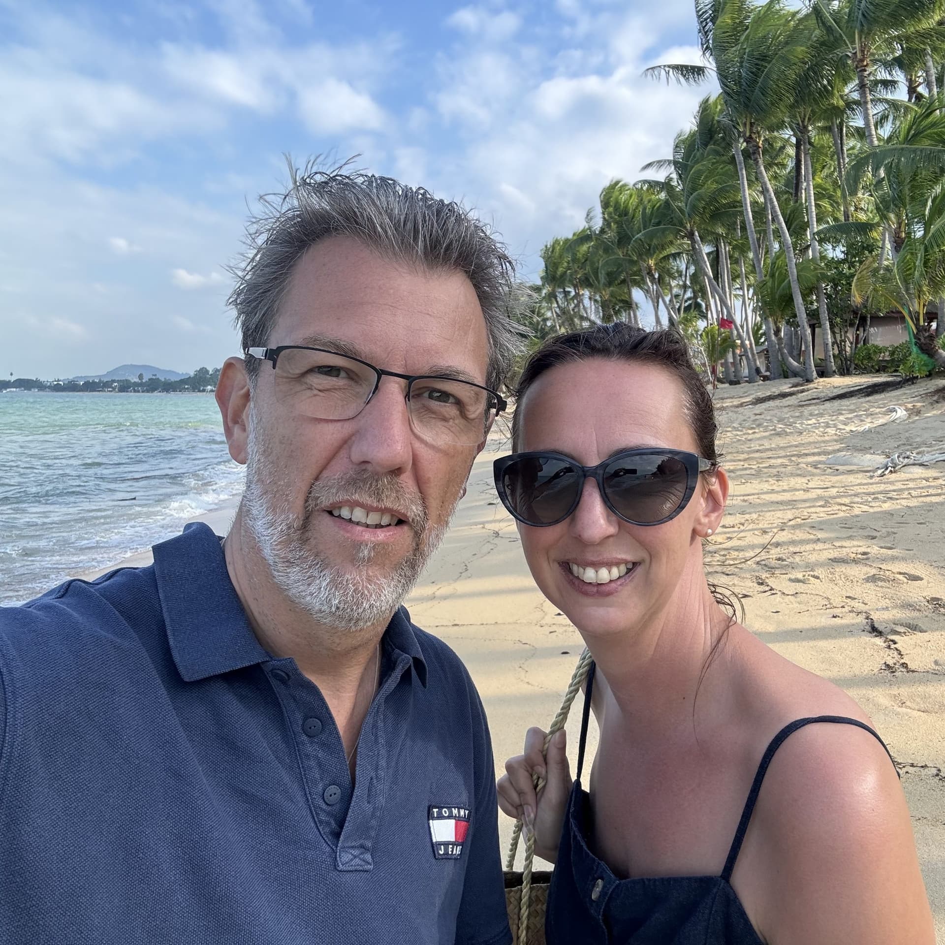 Christophe et Cindy, propriétaires de la villa près de la plage de Moriani
